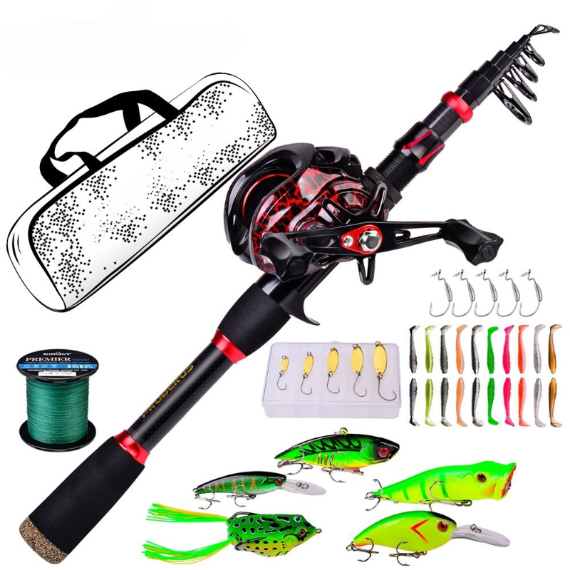 Fishing Rod Combo - Carbon Fiber Long Casting Baitcasting Sea