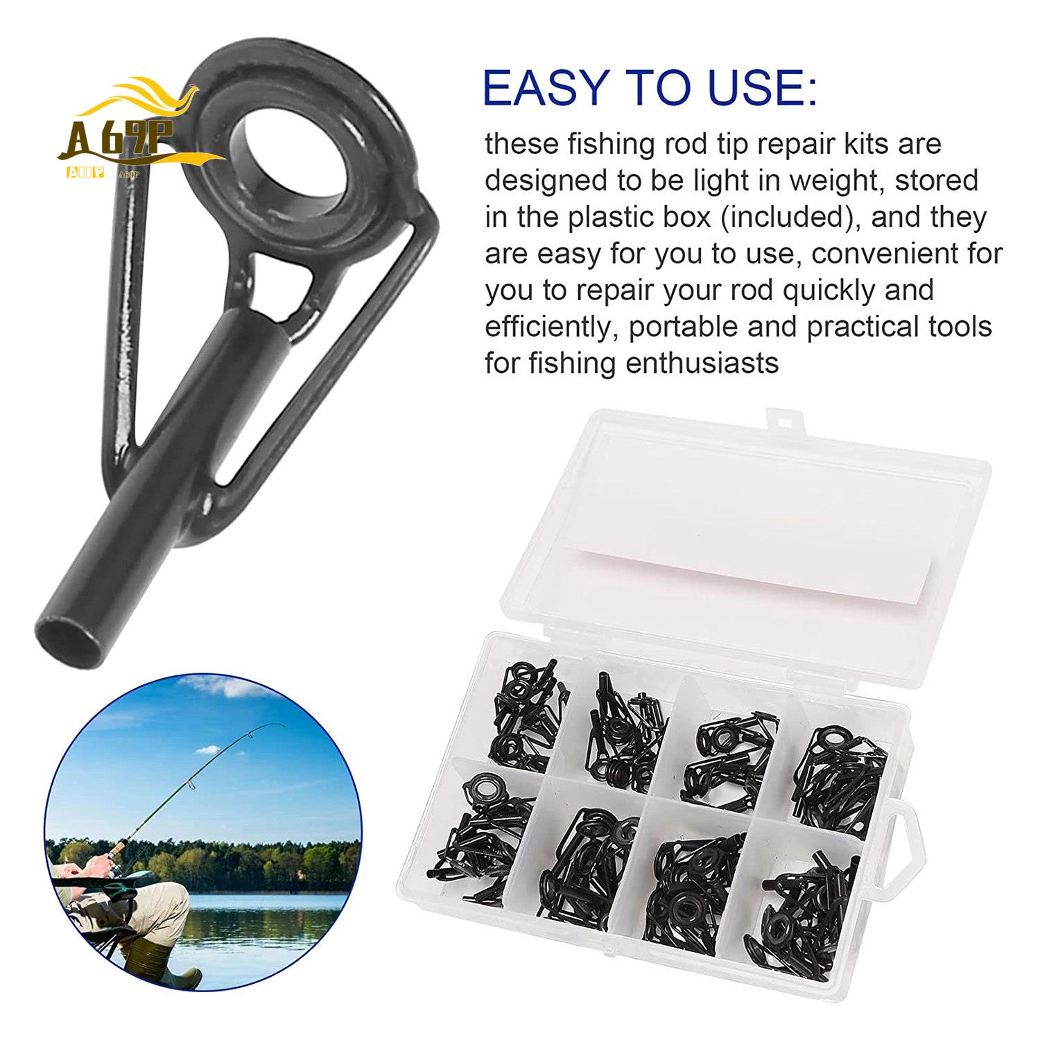 A69P-80 Pieces Fishing Rod Tip - Fishing Rod Guide Replacement review and price