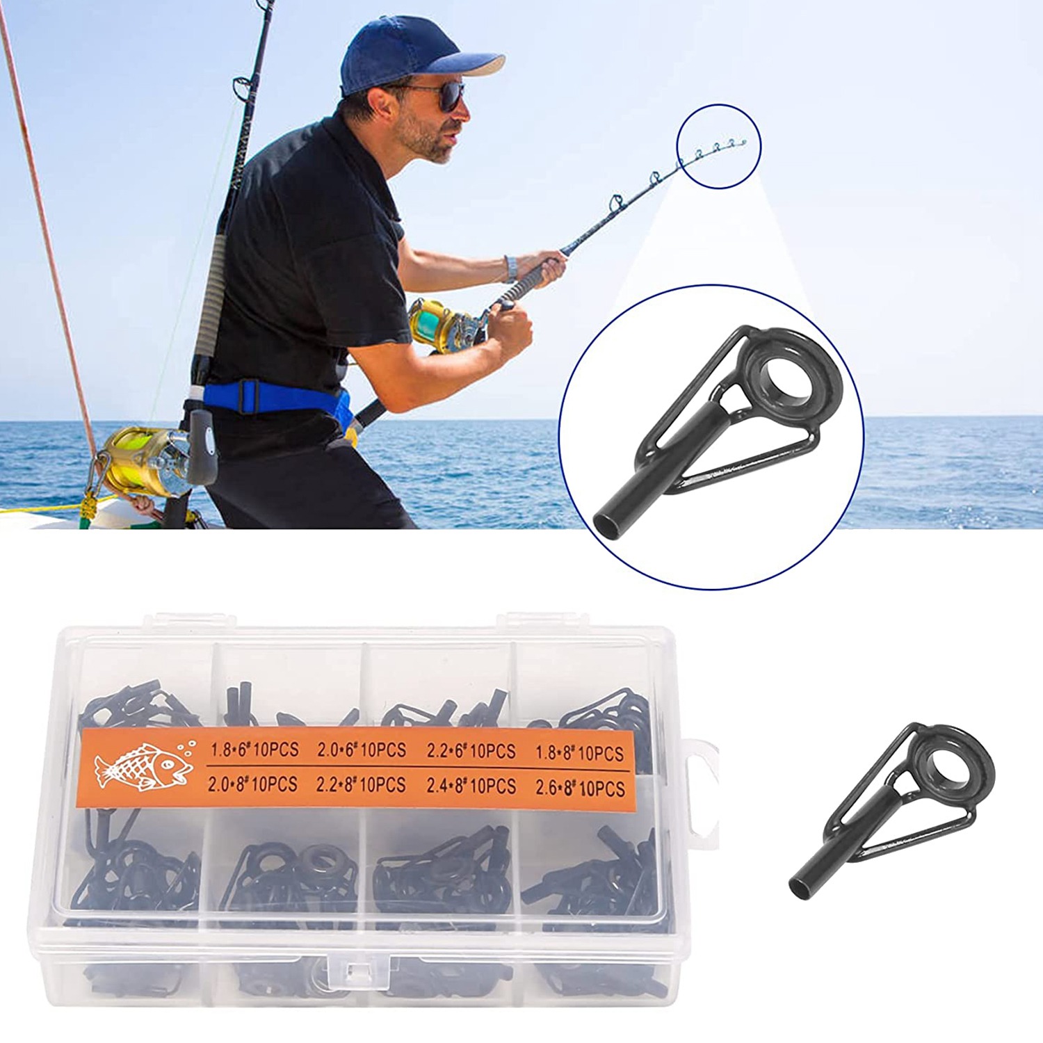 A69P-80 Pieces Fishing Rod Tip - Fishing Rod Guide Replacement review and price