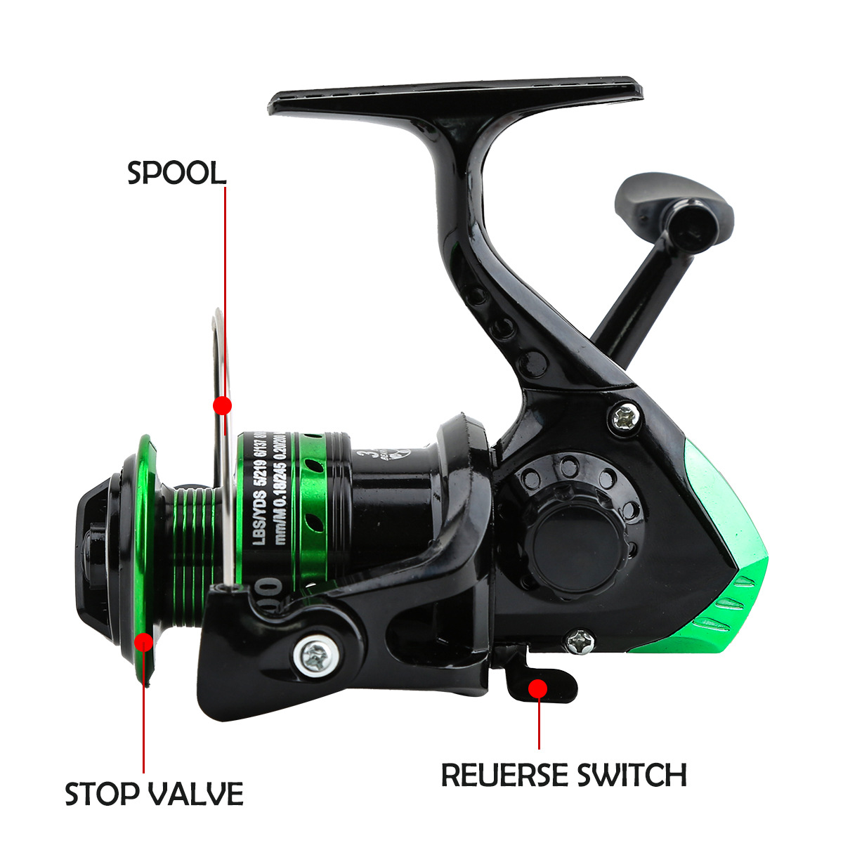 Metal Spinning Reel 5.2:1 Gear - Fishing Rod Surf review and price