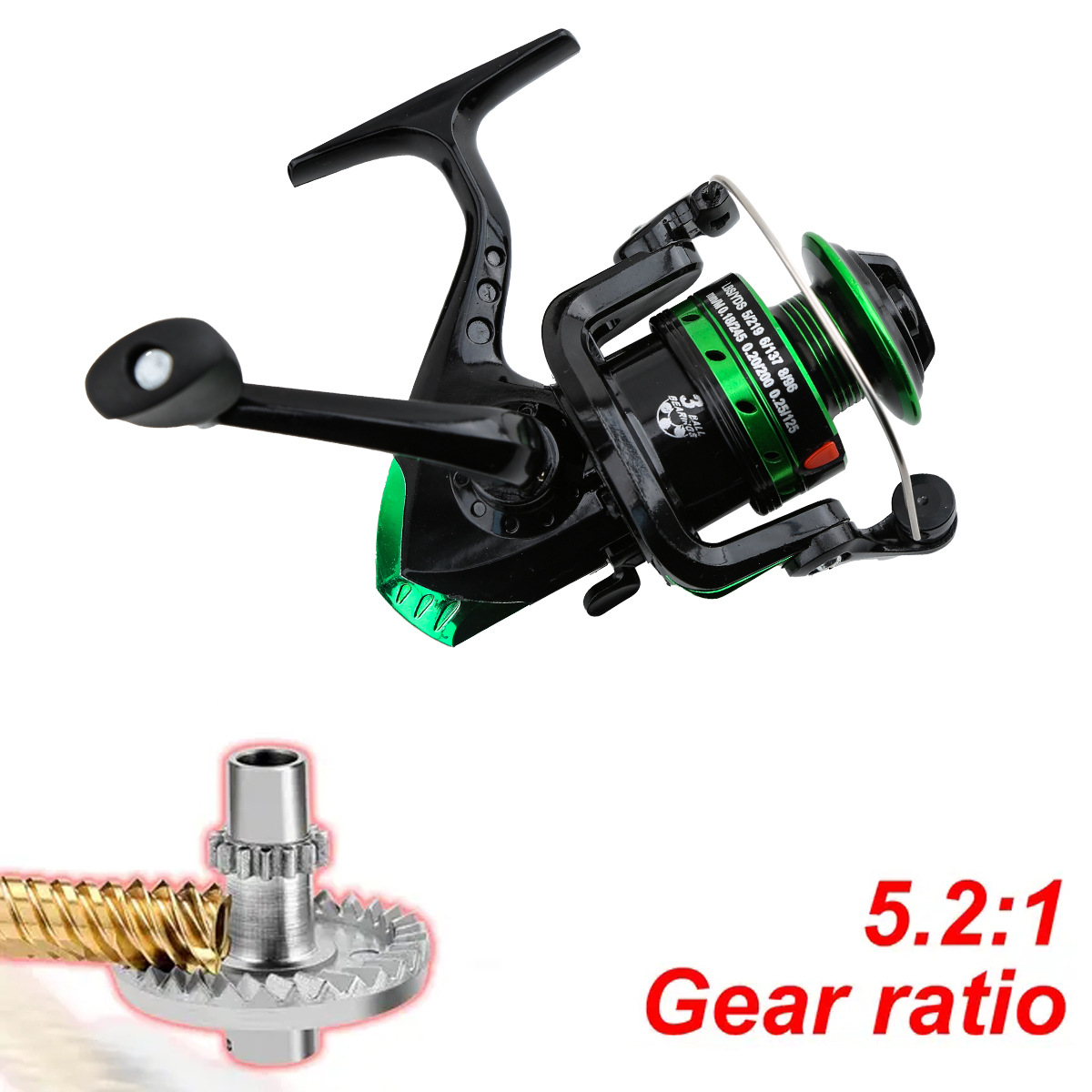 Metal Spinning Reel 5.2:1 Gear - Fishing Rod Surf review and price