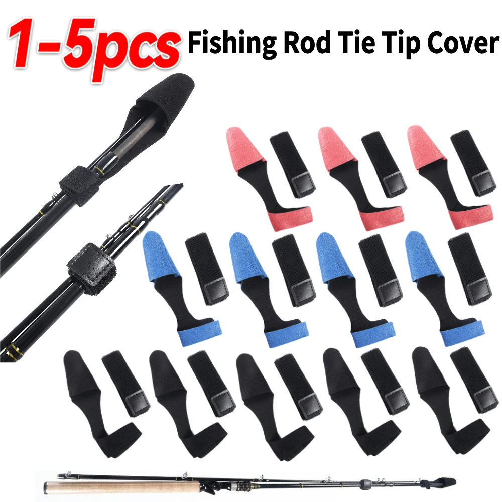 1-5PCS Fishing Rod Tie Tip Cov - Fishing Rod Case review and price