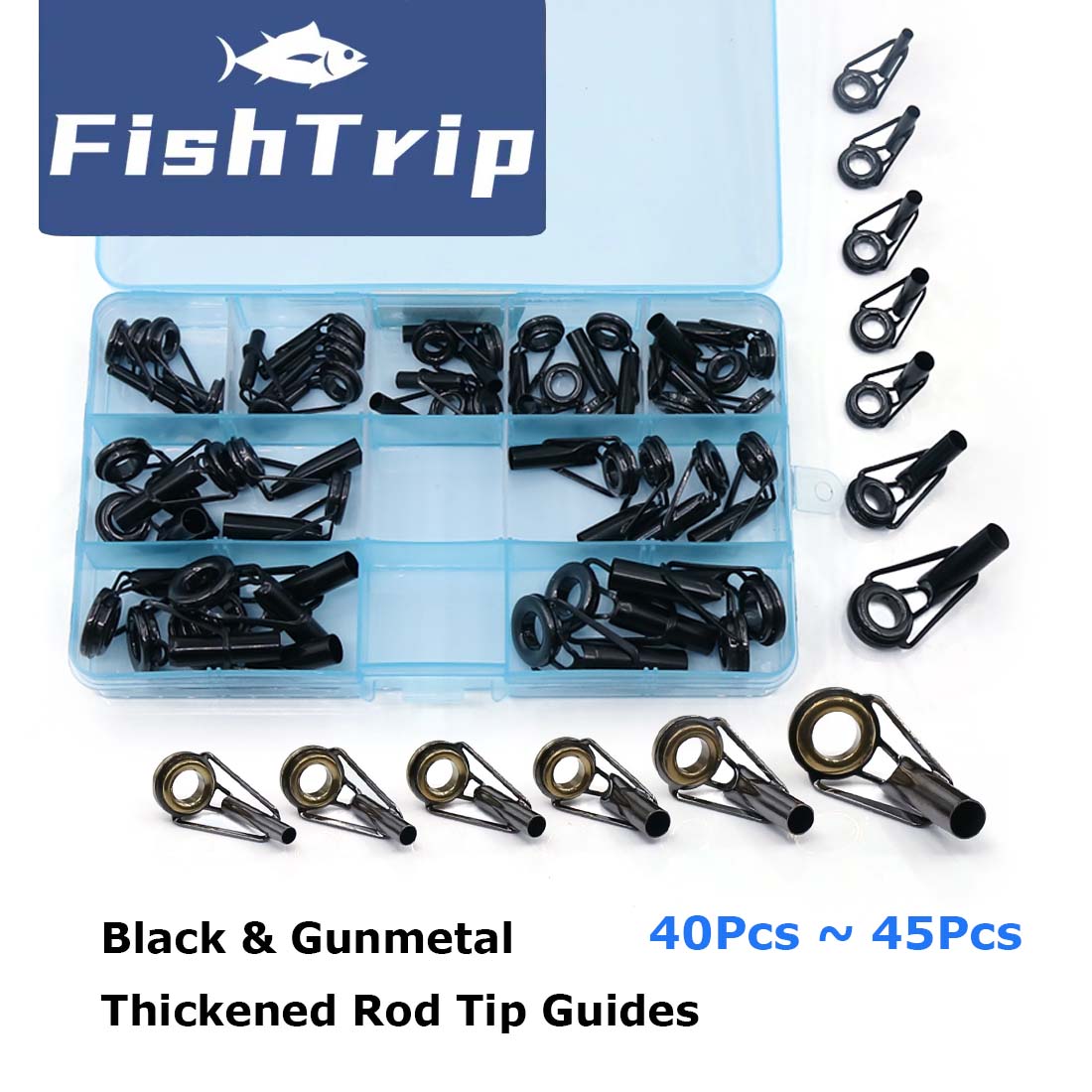 FishTrip Rod Tip Repair Kit 5~ - Fishing Rod Guide Replacement review and price