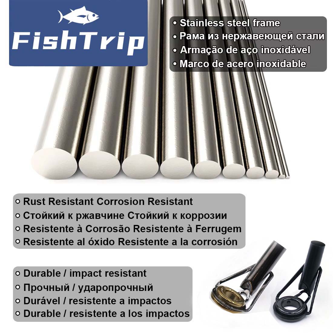FishTrip Rod Tip Repair Kit 5~ - Fishing Rod Guide Replacement review and price