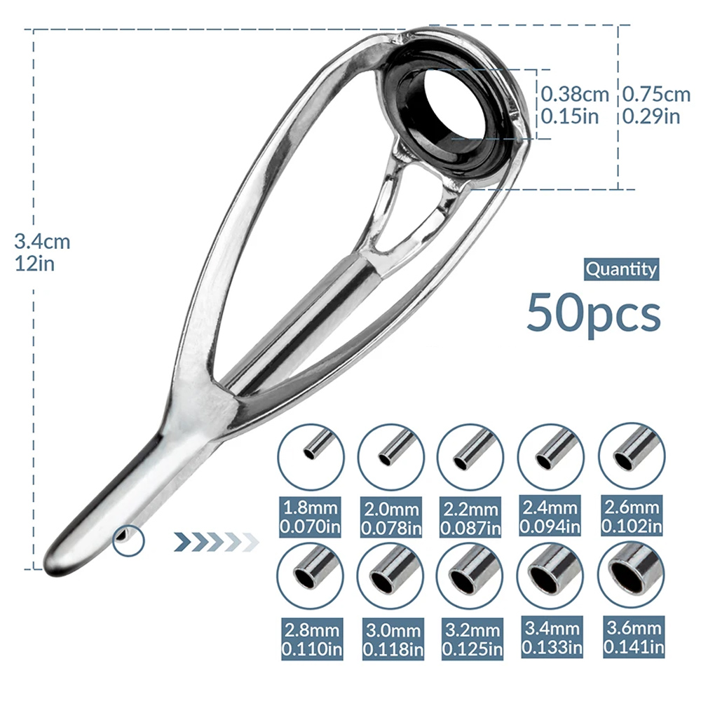 THKFISH 50pcs Fishing Rod Guid - Fishing Rod Guide Replacement review and price