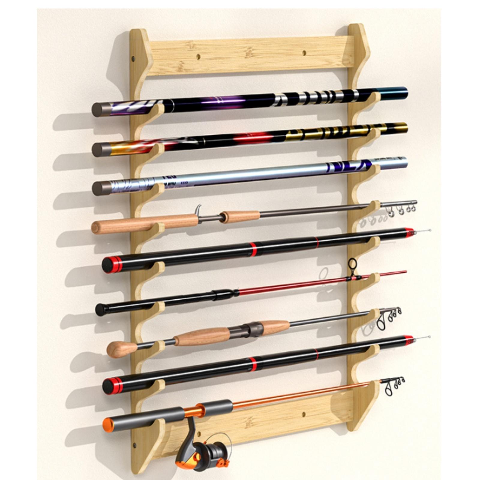 Bamboo Fishing Rod Holder Wall - Fishing Rod Rack review and price