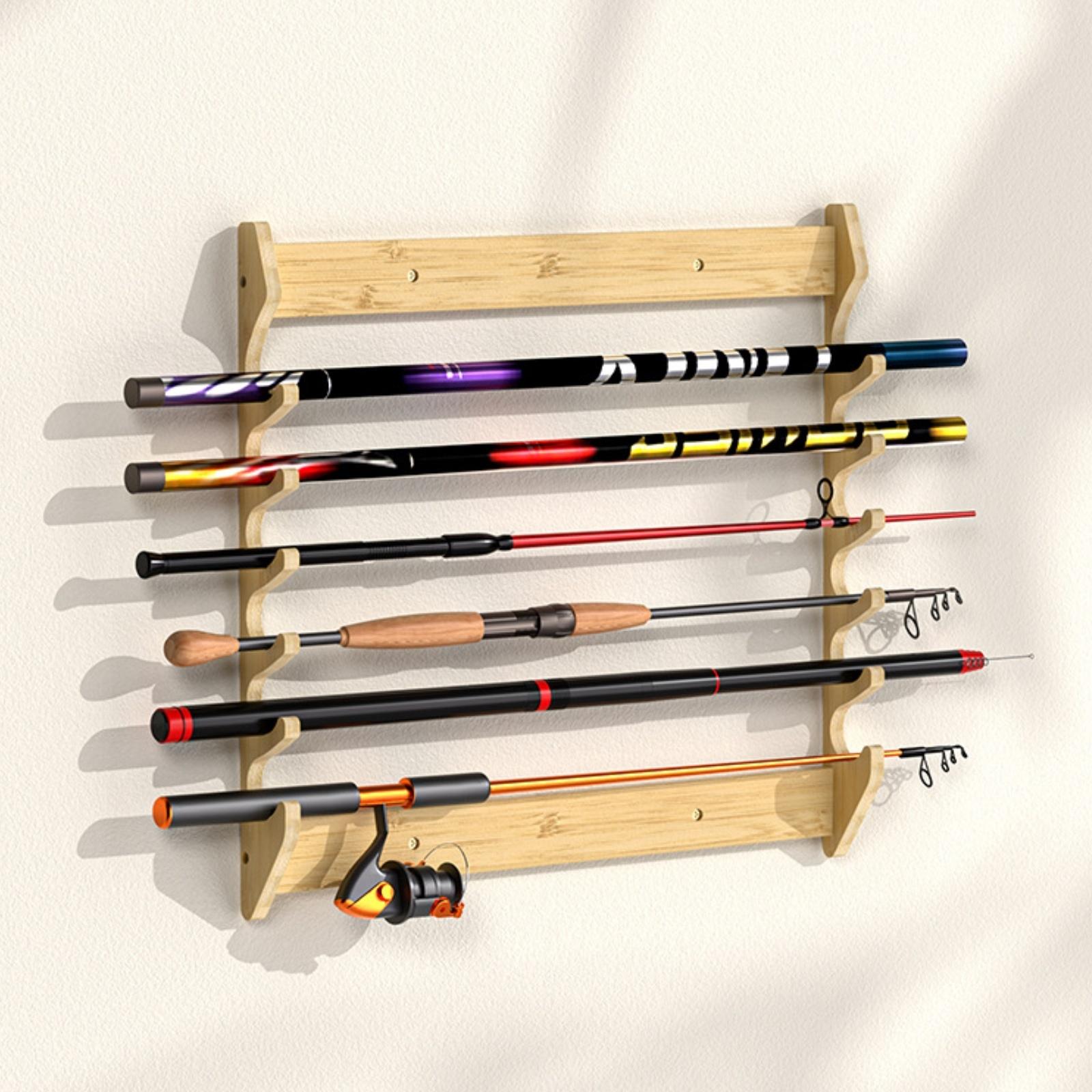 Bamboo Fishing Rod Holder Wall - Fishing Rod Rack review and price