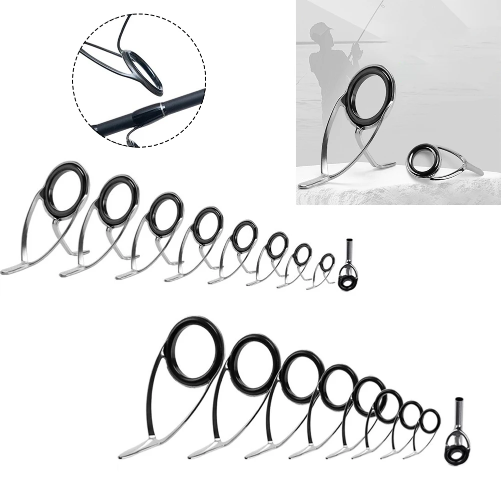 9pcs Fishing Rod Top Ring Tip  - Fishing Rod Building Kit review and price