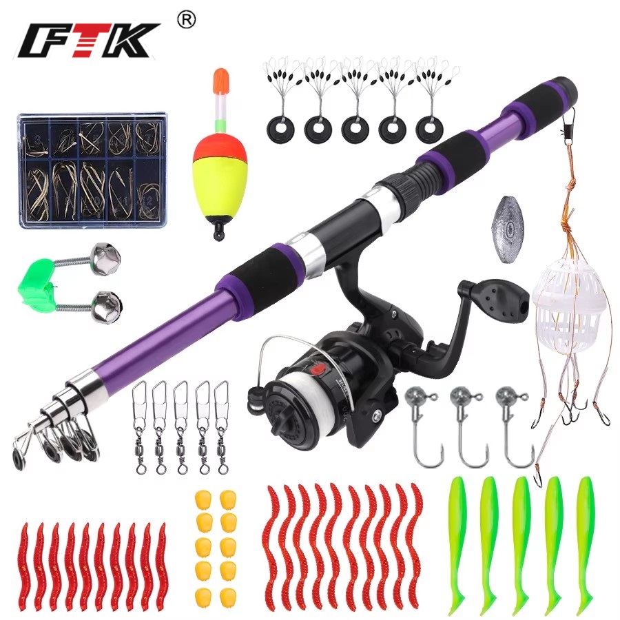 FTK 1.8M Portable Spinning Fis - Fishing Rod Combo review and price